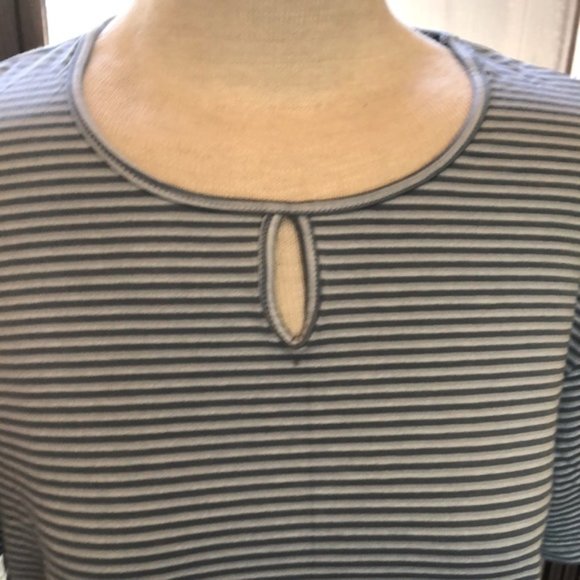 Democracy Blue Striped Blouse - Picture 1 of 8